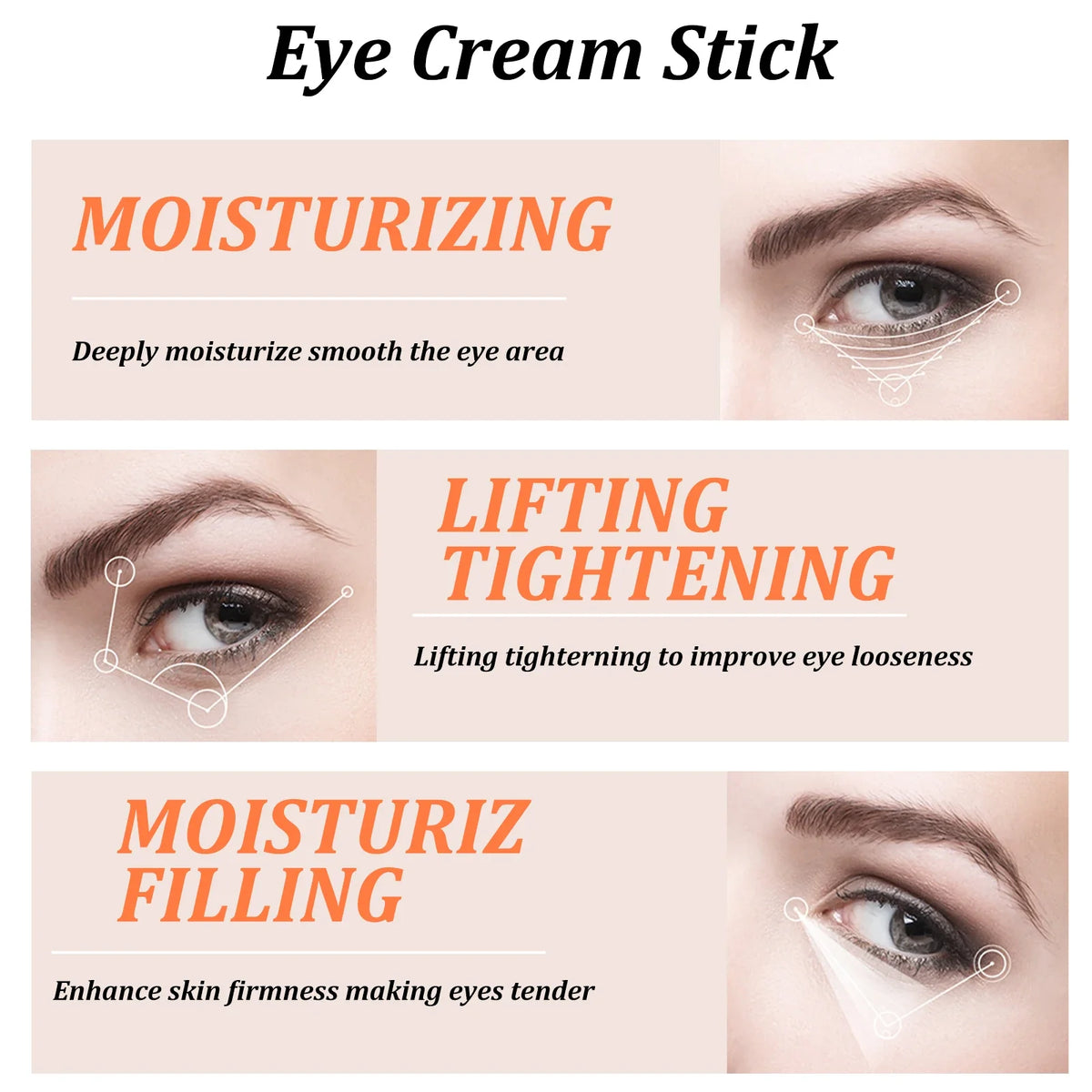 Snail Eye Cream Stick Collagen Fade Fine Lines Wrinkle