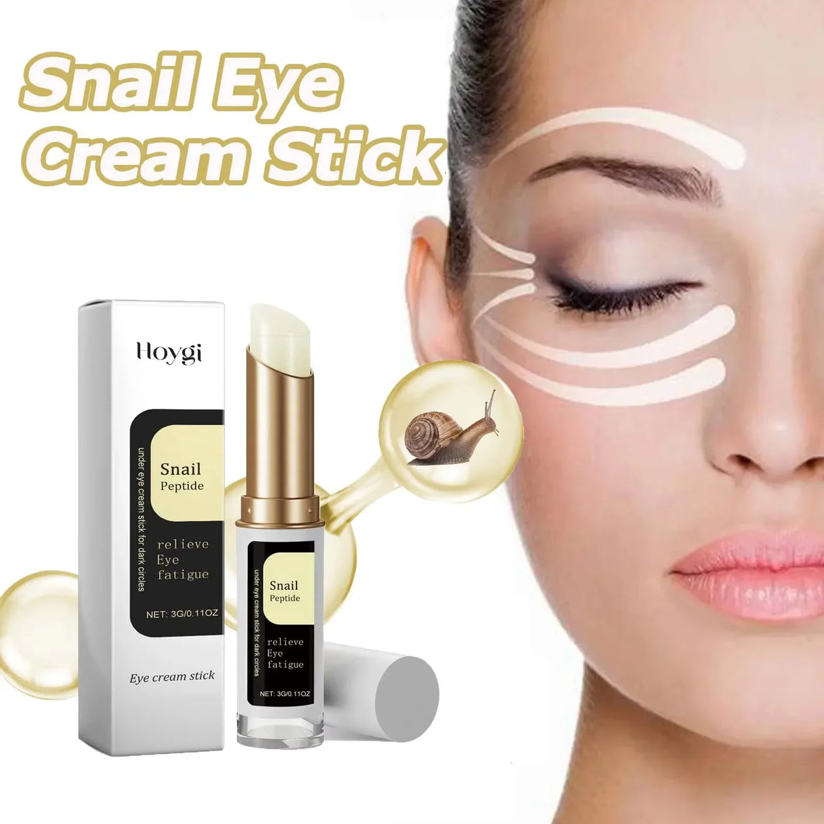 Snail Eye Cream Stick Collagen Fade Fine Lines Wrinkle